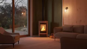 HS FLAMINGO Krbová kamna MASTERFLAMME ® Medie I, krémová