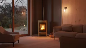 HS FLAMINGO Krbová kamna MASTERFLAMME ® Medie I, olivová