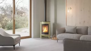 HS FLAMINGO Krbová kamna MASTERFLAMME ® Medie I, olivová