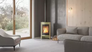 HS FLAMINGO Krbová kamna MASTERFLAMME ® Medie I, olivová