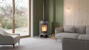 HS FLAMINGO Krbová kamna MASTERFLAMME ® Medie I, šedá