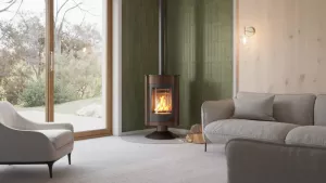 HS FLAMINGO Krbová kamna MASTERFLAMME ® Medie II, hnědá - sametová
