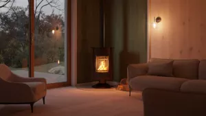 HS FLAMINGO Krbová kamna MASTERFLAMME ® Medie II, hnědá - sametová