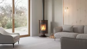 HS FLAMINGO Krbová kamna MASTERFLAMME ® Medie II, hnědá - sametová