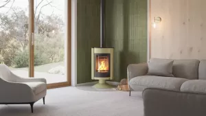 HS FLAMINGO Krbová kamna MASTERFLAMME ® Medie II, olivová