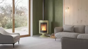 HS FLAMINGO Krbová kamna MASTERFLAMME ® Medie II, olivová