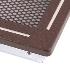 AMSTAL Krbová mřížka 16x16 cm, TREND hnědý brokát s žaluzií Parkanex