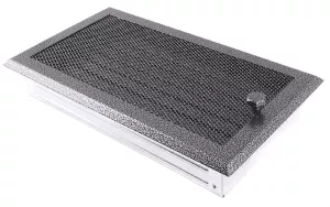 AMSTAL Krbová mřížka 16x32 cm, staré stříbro s žaluzií Parkanex