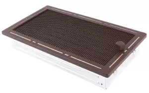 AMSTAL Krbová mřížka 16x32 cm, TREND hnědý brokát s žaluzií Parkanex
