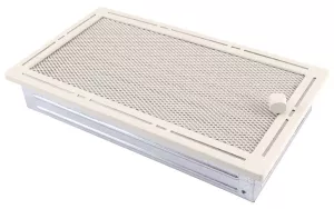 AMSTAL Krbová mřížka 16x32 cm, TREND krémový brokát s žaluzií Parkanex