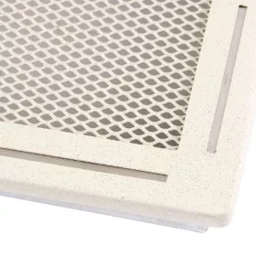 AMSTAL Krbová mřížka 16x32 cm, TREND krémový brokát s žaluzií Parkanex