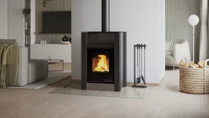 HS FLAMINGO Krbová kamna AQUAFLAM VARIO ® LEND 11/5kW šedá, elektronická regulace