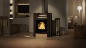 HS FLAMINGO Krbová kamna AQUAFLAM VARIO ® LEND 11/5kW krémová, elektronická regulace