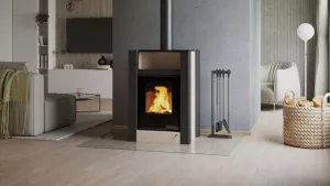 HS FLAMINGO Krbová kamna AQUAFLAM VARIO ® LEND 11/5kW krémová, elektronická regulace