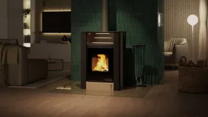 HS FLAMINGO Krbová kamna AQUAFLAM VARIO ® LEND 11/5kW krémová, elektronická regulace