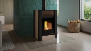 HS FLAMINGO Krbová kamna AQUAFLAM VARIO ® LEND 11/5kW krémová, elektronická regulace