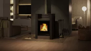 HS FLAMINGO Krbová kamna AQUAFLAM VARIO ® LEND 11/5kW šedá, elektronická regulace