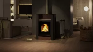 HS FLAMINGO Krbová kamna AQUAFLAM VARIO ® LEND 11/5kW hnědá - sametová, elektronická regulace