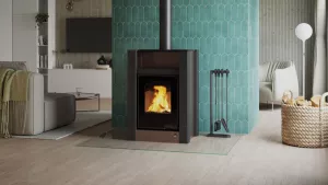 HS FLAMINGO Krbová kamna AQUAFLAM VARIO ® LEND 11/5kW hnědá - sametová, elektronická regulace