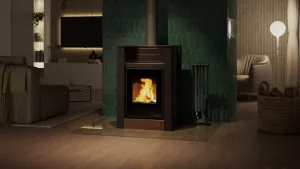 HS FLAMINGO Krbová kamna AQUAFLAM VARIO ® LEND 11/5kW hnědá - sametová, elektronická regulace