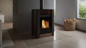 HS FLAMINGO Krbová kamna AQUAFLAM VARIO ® LEND 11/5kW hnědá - sametová, elektronická regulace