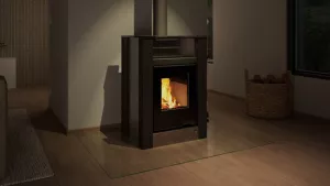 HS FLAMINGO Krbová kamna AQUAFLAM VARIO ® LEND 11/5kW šedá, elektronická regulace