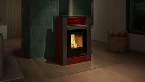 HS FLAMINGO Krbová kamna AQUAFLAM VARIO ® LEND 11/5kW červená, elektronická regulace