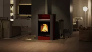 HS FLAMINGO Krbová kamna AQUAFLAM VARIO ® LEND 11/5kW červená, elektronická regulace