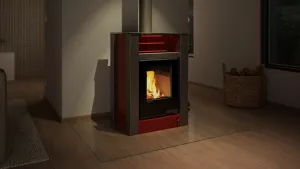 HS FLAMINGO Krbová kamna AQUAFLAM VARIO ® LEND 11/5kW červená, elektronická regulace