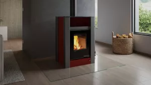 HS FLAMINGO Krbová kamna AQUAFLAM VARIO ® LEND 11/5kW červená, elektronická regulace