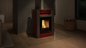 HS FLAMINGO Krbová kamna AQUAFLAM VARIO ® LEND 11/5kW červená, elektronická regulace