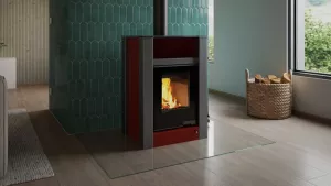 HS FLAMINGO Krbová kamna AQUAFLAM VARIO ® LEND 11/5kW červená, elektronická regulace