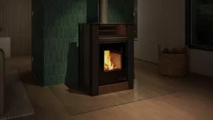 HS FLAMINGO Krbová kamna AQUAFLAM VARIO ® LEND 11/7kW hnědá - sametová, elektronická regulace