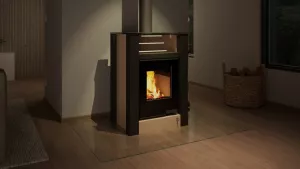 HS FLAMINGO Krbová kamna AQUAFLAM VARIO ® LEND 11/7kW krémová, elektronická regulace