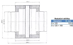 AMSTAL Rozbočovací skříňka 150/4x125 mm (krychle), pozink Parkanex