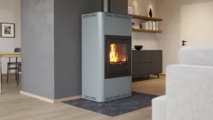 HS FLAMINGO Krbová kamna AQUAFLAM ® 17 s výměníkem - šedá, základní regulace