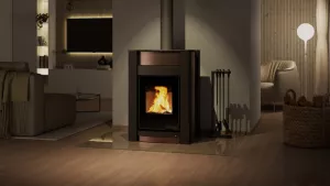 HS FLAMINGO Krbová kamna AQUAFLAM VARIO ® KALMAR 11/7kW hnědá - sametová, elektronická regulace