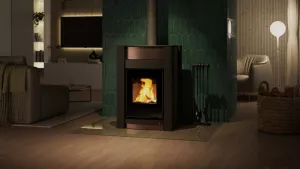 HS FLAMINGO Krbová kamna AQUAFLAM VARIO ® KALMAR 11/7kW hnědá - sametová, elektronická regulace