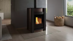 HS FLAMINGO Krbová kamna AQUAFLAM VARIO ® KALMAR 11/7kW hnědá - sametová, elektronická regulace