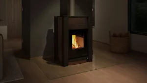 HS FLAMINGO Krbová kamna AQUAFLAM VARIO ® KALMAR 11/7kW hnědá - sametová, elektronická regulace
