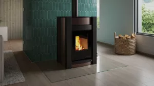 HS FLAMINGO Krbová kamna AQUAFLAM VARIO ® KALMAR 11/7kW hnědá - sametová, elektronická regulace