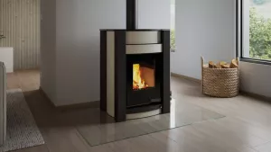 HS FLAMINGO Krbová kamna AQUAFLAM VARIO ® KALMAR 11/5kW krémová, elektronická regulace