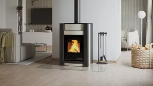 HS FLAMINGO Krbová kamna AQUAFLAM VARIO ® KALMAR 11kW krémová (teplovzdušná verze)