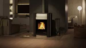 HS FLAMINGO Krbová kamna AQUAFLAM VARIO ® KALMAR 11kW krémová (teplovzdušná verze)