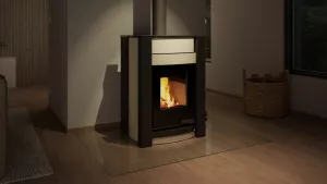 HS FLAMINGO Krbová kamna AQUAFLAM VARIO ® KALMAR 11kW krémová (teplovzdušná verze)