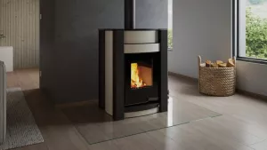 HS FLAMINGO Krbová kamna AQUAFLAM VARIO ® KALMAR 11kW krémová (teplovzdušná verze)