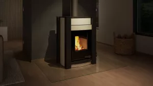 HS FLAMINGO Krbová kamna AQUAFLAM VARIO ® KALMAR 11kW krémová (teplovzdušná verze)