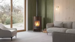 HS FLAMINGO Krbová kamna MASTERFLAMME ® Grande I, hnědá - sametová