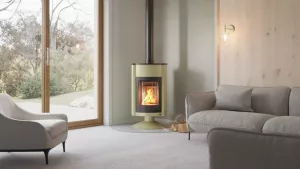 HS FLAMINGO Krbová kamna MASTERFLAMME ® Grande II, olivová