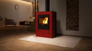 HS FLAMINGO Krbová kamna FLAMINGO ® EVENES červená